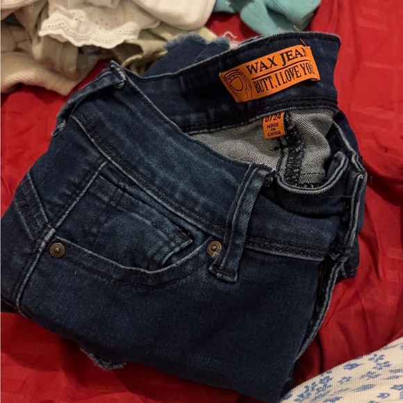 Wax Jean Dark Blue Women's Jeggings - Picture 1 of 1